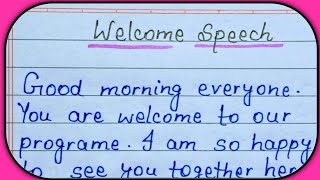 Welcome speech in englishwelcome speech for any event welcome speechbest easy welcome speech [upl. by Burl]