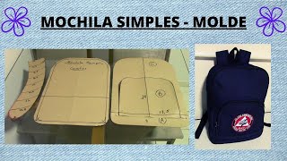 MOLDE  MOCHILA SIMPLES [upl. by Fredel]