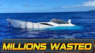 RICH IDIOT SINKS HIS 145 MILLION YACHT  HAULOVER INLET BOATS  BOAT ZONE [upl. by Inigo]