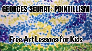 SIMPLE POINTILLISM PAINTING  GEORGES SEURAT [upl. by Cybil235]