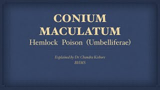 Conium Maculatum  Allen’s Keynotes  Well Explained [upl. by Japha]