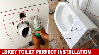 how to install Lamp key wallhung toilet [upl. by Leeland916]