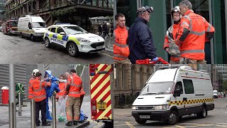 ANTHRAX ALERT Specialist HAZMAT Officers Respond To White Powder Incident In Central Manchester [upl. by Hnilym]