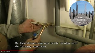 Een kraan installeren met knelfittingen voor de wasmachine of CV ketel [upl. by Traver669]