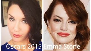 Oscars 2015 Emma Stone Makeup amp Hair [upl. by Enayr647]