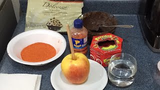 Manzanas cubiertas de chamoy y chocolate parte 1 [upl. by Tymes]