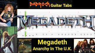 Anarchy In The UK  Megadeth  Guitar  Bass TABS Lesson [upl. by Atiran699]