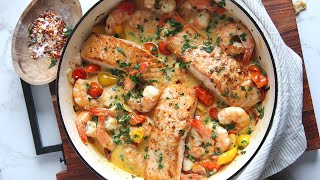 My Favorite Shrimp amp Salmon With Creamy Sauce [upl. by Hedaza607]