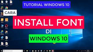 Cara Install Font di Windows 10 Tutorial Windows 10 [upl. by Coniah]