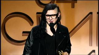 GRAMMYs Live  Skrillex accepting his FIRST GRAMMY [upl. by Constantin]