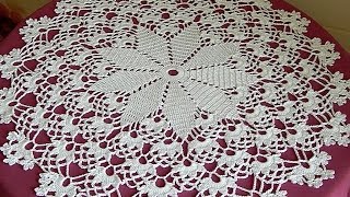 CROCHET How to crochet doily tutorial 15 round part 1 [upl. by Lledualc530]