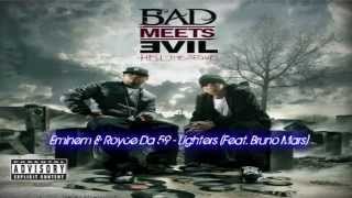 Bad Meets Evil  Lighters ft Bruno Mars LYRICS [upl. by Mehcanem]