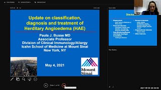 Update of Classification Diagnosis and Treatment of Hereditary Angioedema HAE [upl. by Ttehr]