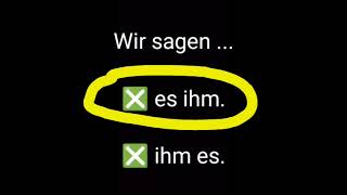 Grammatik Fragen und Antworten wir sagen es ihm pronomen deutsch deutschlernen es ihm sie dir [upl. by Aihseken]