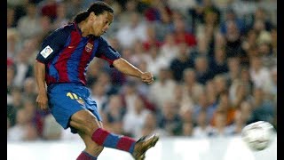 Ronaldinhos stunning goal against Sevilla 2003 [upl. by Leirua]