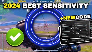 PUBG MOBILE SENSITIVITY SETTINGS 2024🔥NEW SENSITIVITYCODE￼☑️ [upl. by Rist602]