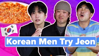 Korean Men Try Other Korean Mens Jeon [upl. by Pattison]