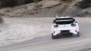 Test rallye monte Carlo 2024 Adrien fourmaux Ford puma WRC hybride rallye 1 flat Out tout au câble [upl. by Earazed253]