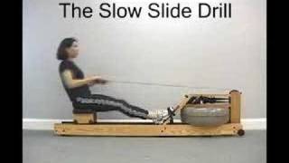 WaterRower Rowing Technique  Slow Slide Drill [upl. by Nilrem]