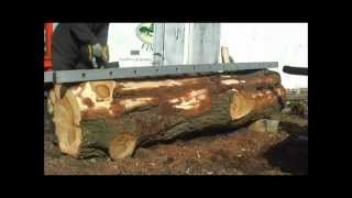 Start to finsih milling of a cedar log using Granberg Alaskan mill [upl. by Arde521]