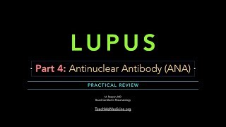 Lupus Part 4 Antinuclear Antibody ANA [upl. by Arocat]