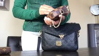 What’s in my Bag Louis Vuitton Empreinte Pochette Métis [upl. by Almita]