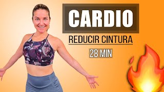 Cardio Cintura Delgada Sin Saltos 🔥  28 min [upl. by Justen499]