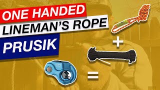 One Handed Linemans Belt With A Prusik  Turn Your Prusik Into An Ascender for 10 Cents  Video [upl. by Rhetta899]