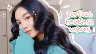 THE BEST OVERNIGHT HEATLESS WAVES 💫 HAIR TUTORIAL [upl. by Narak]