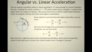 12 Linear Angular Acceleration [upl. by Atsok]