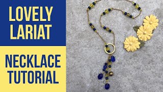 Lovely Lariat  Necklace Tutorial  Soft Flex Company Mystery Design Kit [upl. by Eittod]