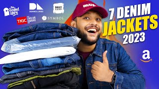 7 Best Stylish Jackets for Winter Men 🔥 Amazon Denim Jacket Haul Review 2023  ONE CHANCE [upl. by Asena]