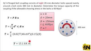 Flanged bolt couplingsمقاومة المواد كتاب سنكر الفصل الثالث [upl. by Anahsor]