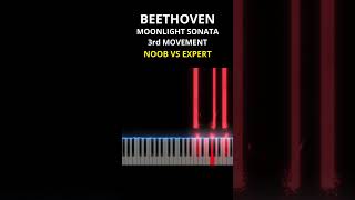 Beethoven  Moonlight Sonata 3rd Movement  NOOB VS EXPERT [upl. by Zandra741]