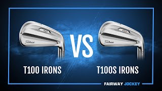 Titleist T100 vs T100s Iron Review  Fairway Jockey  DJ Lantz [upl. by Enomyar]