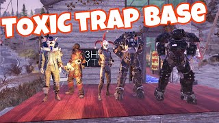 Reselling players junk after killing them with toxic trap camp for easy caps fallout 76 trap base [upl. by Nelehyram]