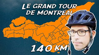 Le tour COMPLET de lquotîle de Montréal à Vélo 140Km [upl. by Aivatan]