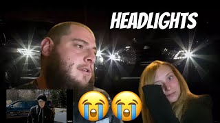 Headlights  Eminem ft Nate Ruess UK Hip Hop Couple Reacts [upl. by Ylra]