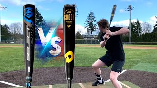 THE GOODS vs SELECT PWR  WHICH IS BETTER Power Hitter Hybrid Showdown  BBCOR Baseball Bat Reviews [upl. by Lorimer]