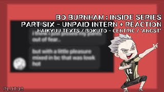 inside by bo burnham  part six unpaid intern  reaction video  haikyuu texts  pluto [upl. by Yekcim]