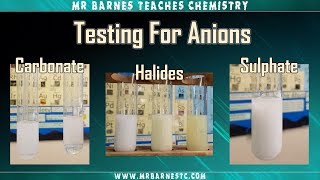 GCSE 19 Separate Chemistry 9 Testing for Anions Sulphates Halides and Carbonates [upl. by Asseret]