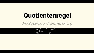 Quotientenregel [upl. by Ahsatam635]