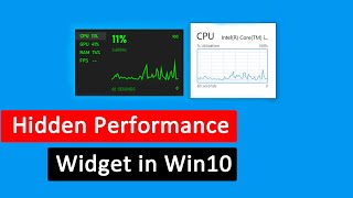 How to Enable Windows 10 Performance Monitor Widget [upl. by Dnamron415]