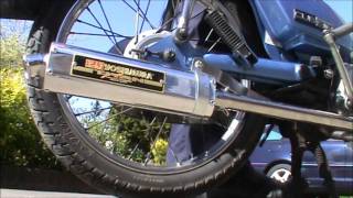 Honda C90 Yoshimura race exhaust [upl. by Sucitivel]