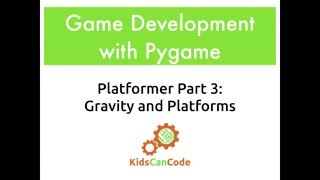 Pygame Platformer Part 3 Gravity and Platforms [upl. by Julianne]