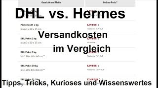 DHL Post und Hermes Preise 2020 was hat sich geändert Paket Versandkosten Preis Vergleich [upl. by Hearsh901]