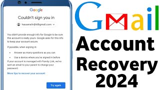 gmail password forget problem couldnt sign you in  How to recovery gmail account  Ehsan tech [upl. by Doownel]