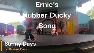 Ernies Rubber Ducky Song at Sesame Place Sesame Street Character Bert and Ernie [upl. by Rey]