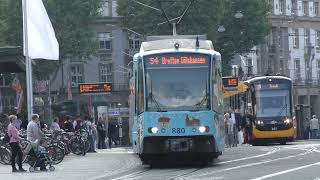 Stadt und Straßenbahnen in Karlsruhe  AVG  VBK  KVV [upl. by Tracie]