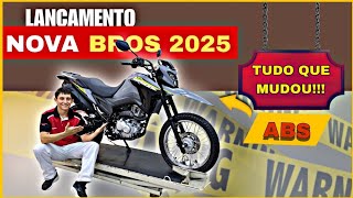 BROS 160 ABS CINZA 2025 TUDO O QUE MUDOU [upl. by Idnew]